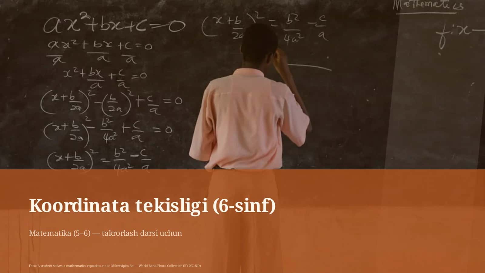 Koordinata tekisligi (6-sinf)