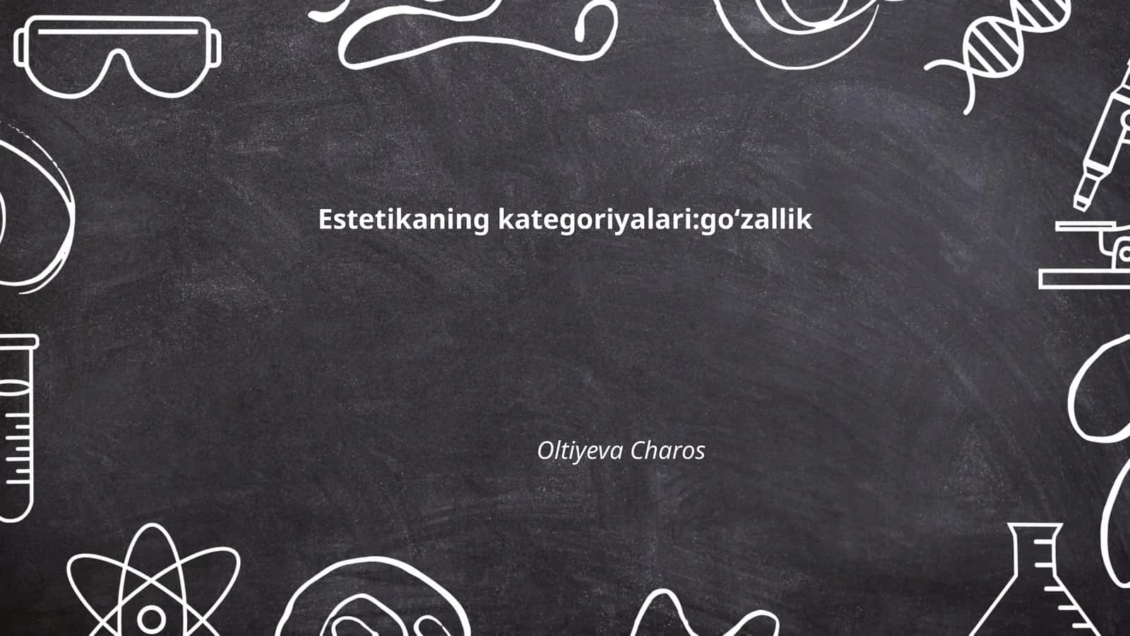 Goʻzallikning kategoriyalari: goʻzallik