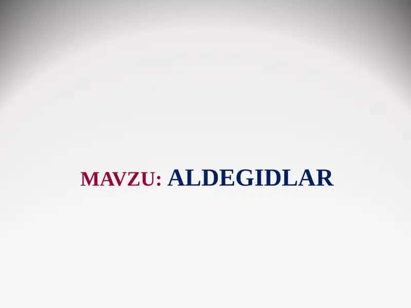Aldegidlar