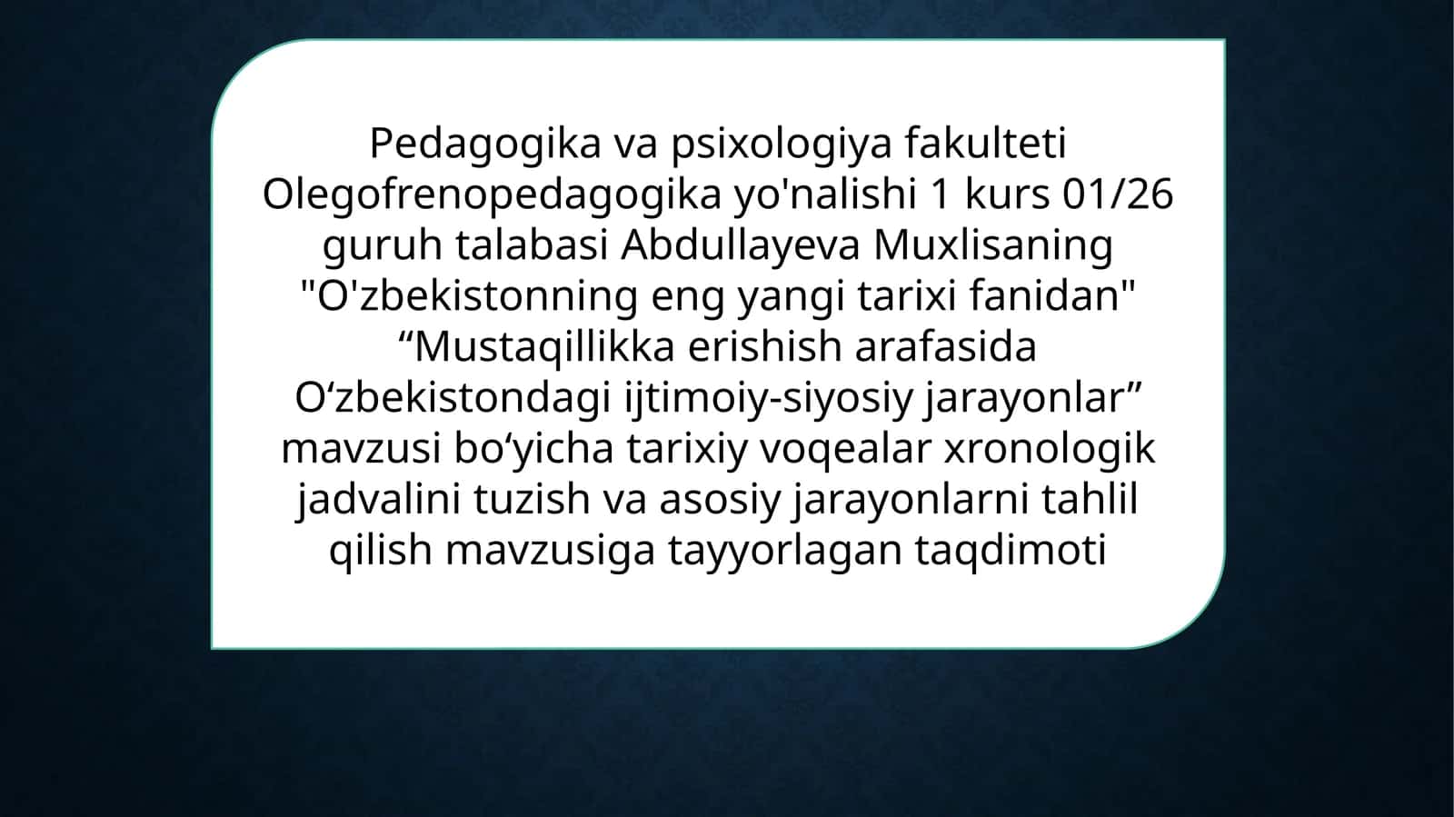 Mustaqillikka erishish arafasida O‘zbekistondagi ijtimoiy-siyosiy jarayonla