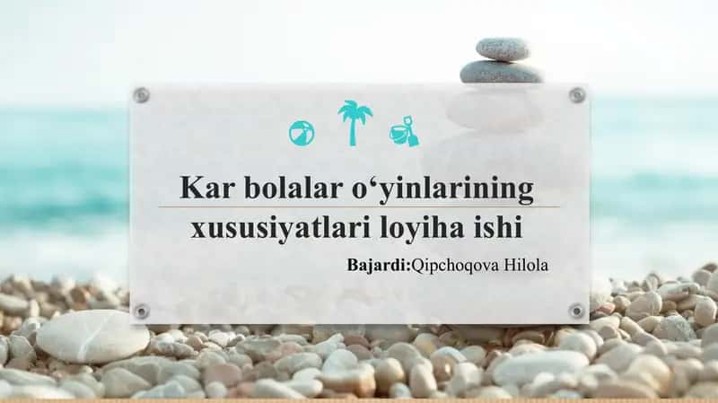 Kar bolalar oʻyinlarining xususiyatlari loyiha ishi
