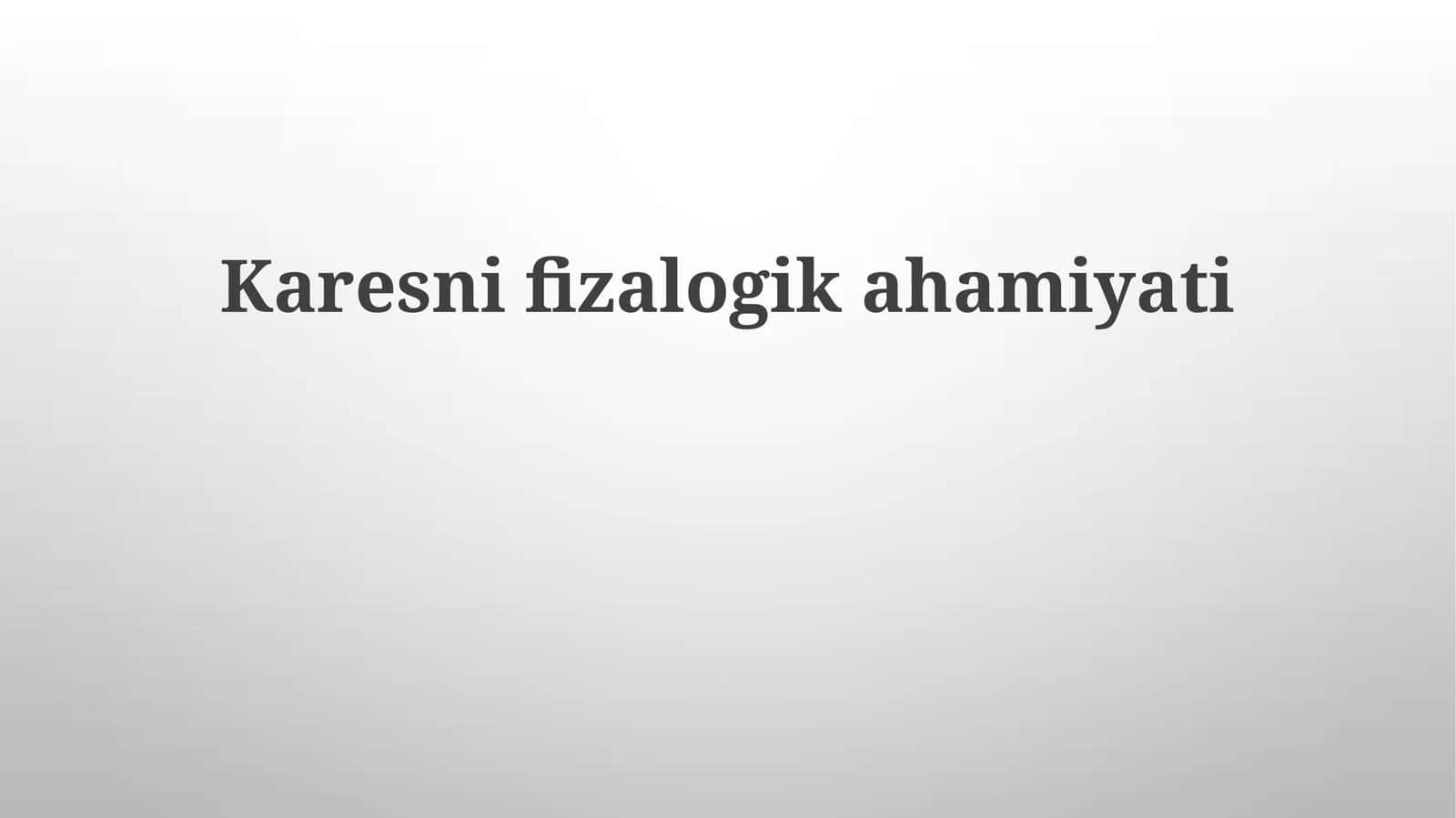 Karesnifizalogikahamiyati