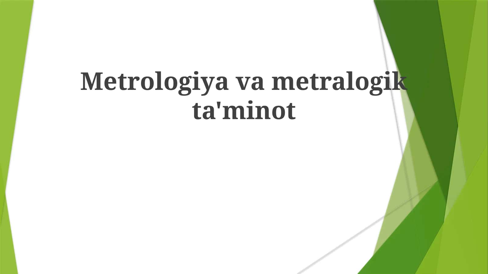 Metrologiyavametralogikta'minot
