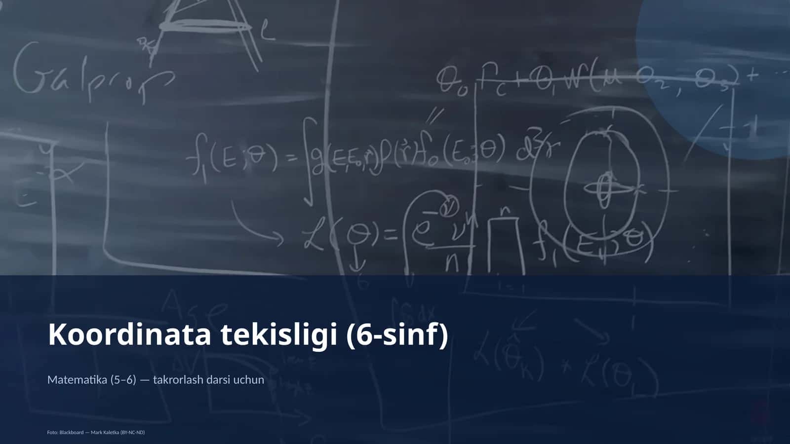 Koordinata tekisligi (6-sinf)