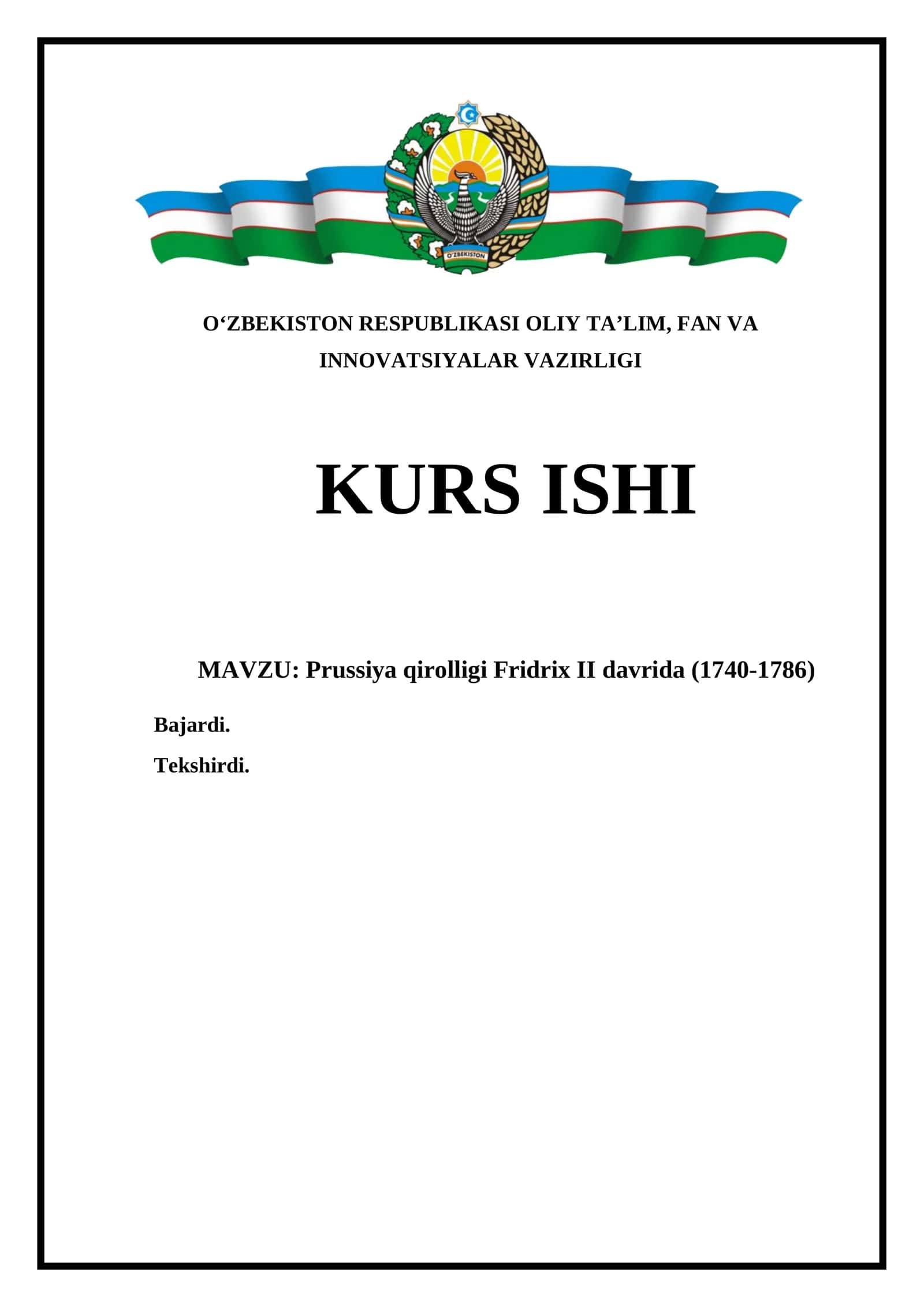 Prussiya qirolligi Fridrix II davrida (1740-1786)