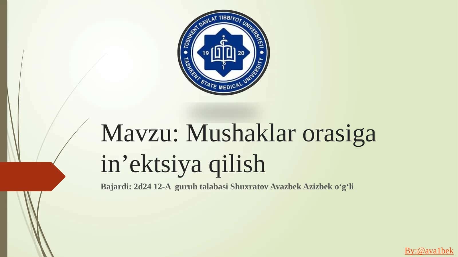 Mushaklar orasiga in’ektsiya qilish