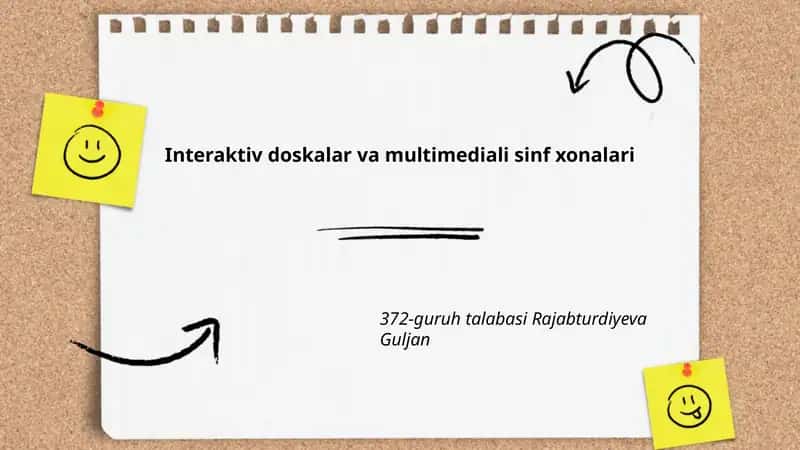 Interaktiv doskalar va multimediali sinf xonalari