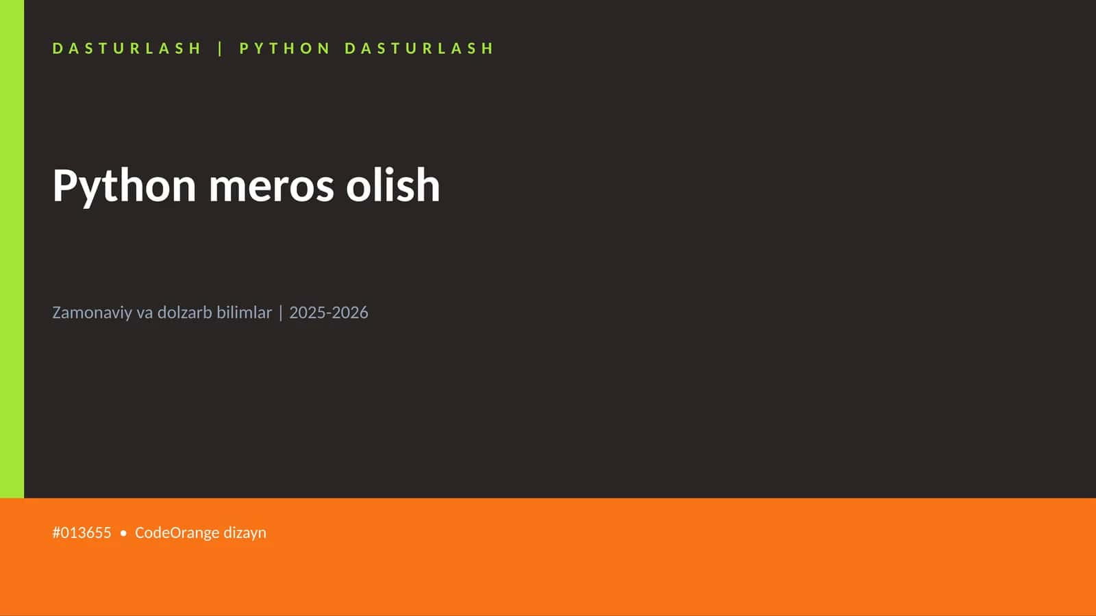 Python meros olish