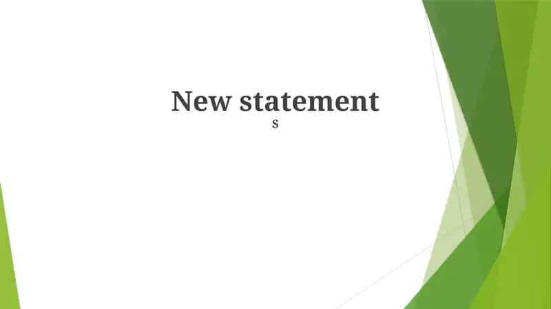 Statement