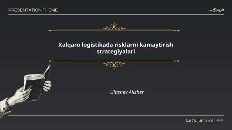 Xalqaro logistikada risklarni kamaytirish strategiyalari