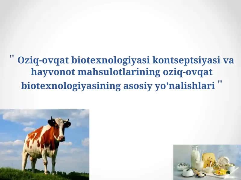 Oziq-ovqat biotexnologiyasi