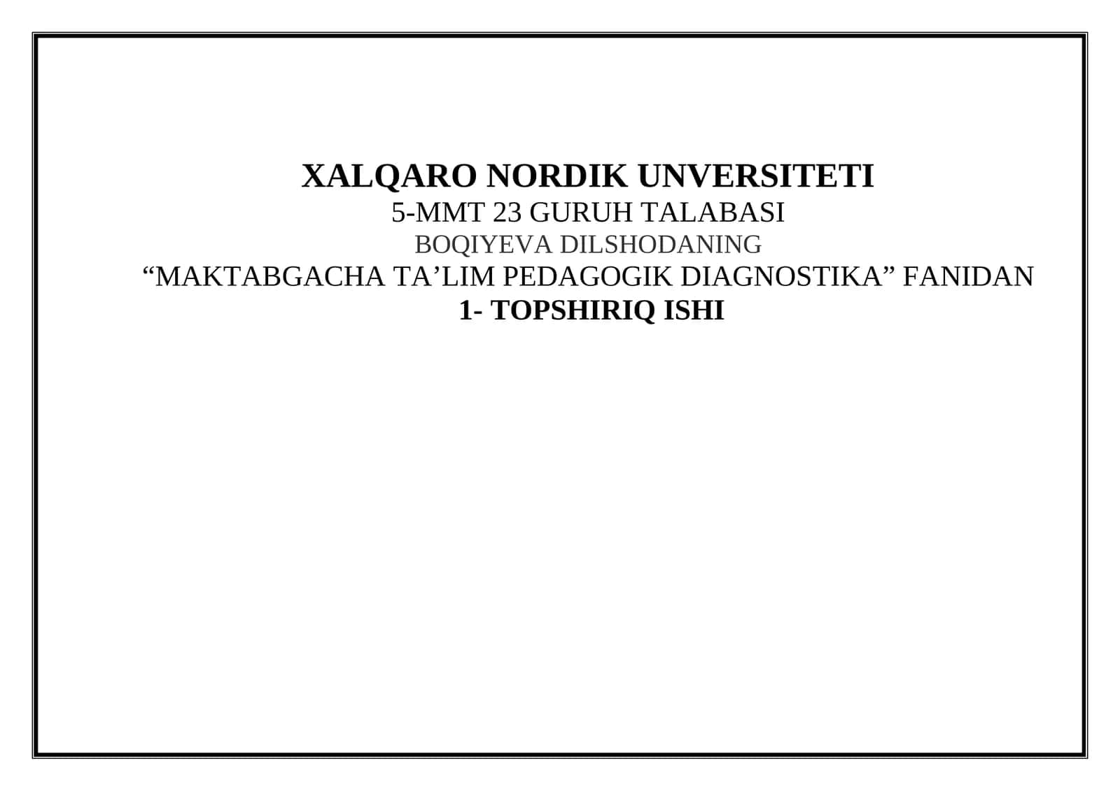TALABALARNING GENDER IDENTIFIKATSIYASINI ANIQLOVCHI OMILLAR