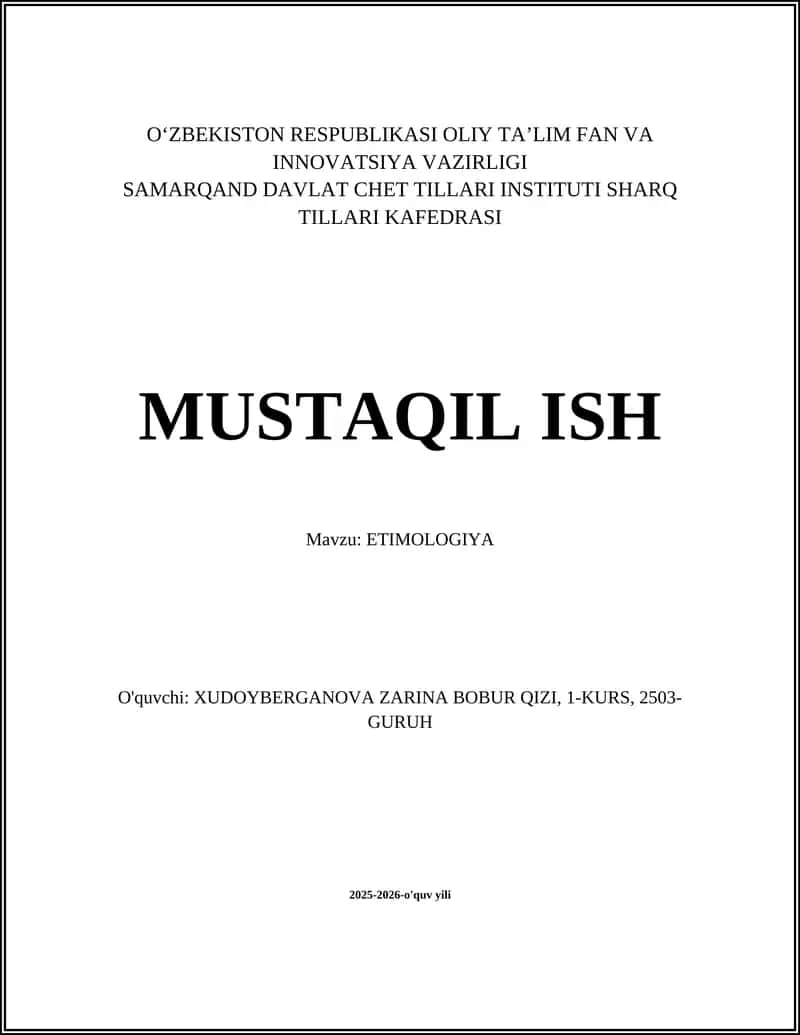 ETIMOLOGIYA