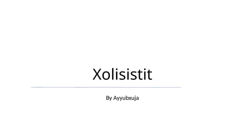 Xolisistit