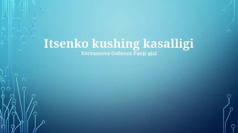 Itsenko-Kushing kasalligi