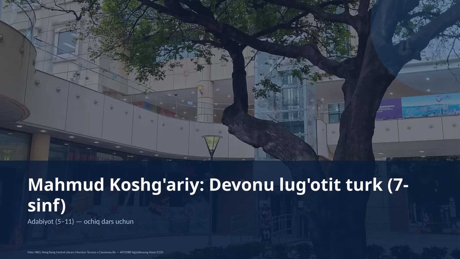 Mahmud Koshg'ariy: Devonu lug'otit turk (7-sinf)
