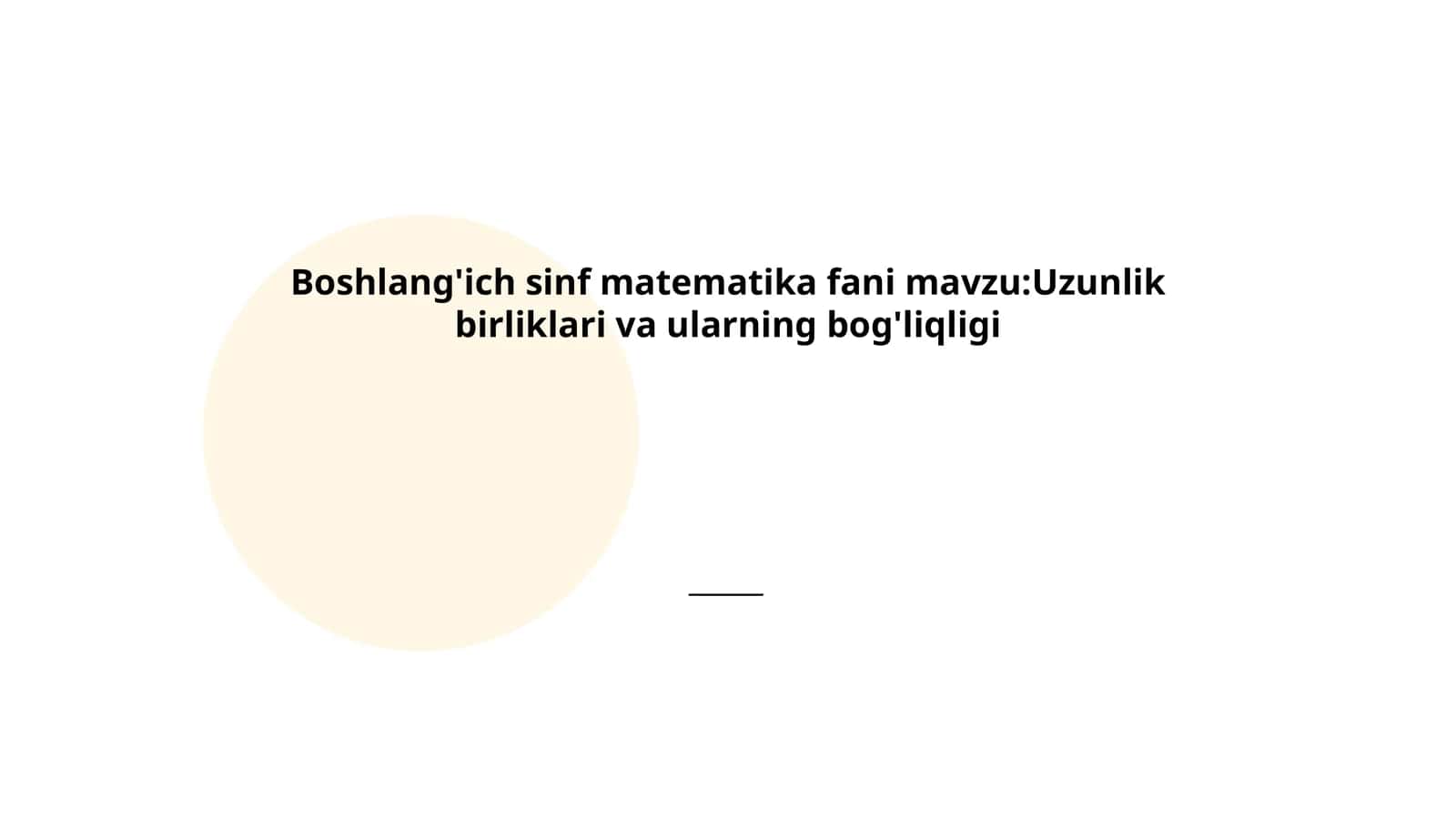 Uzunlik birliklari va ularning bog'liqligi