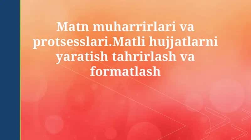 Matn muharrirlari va protsesslari