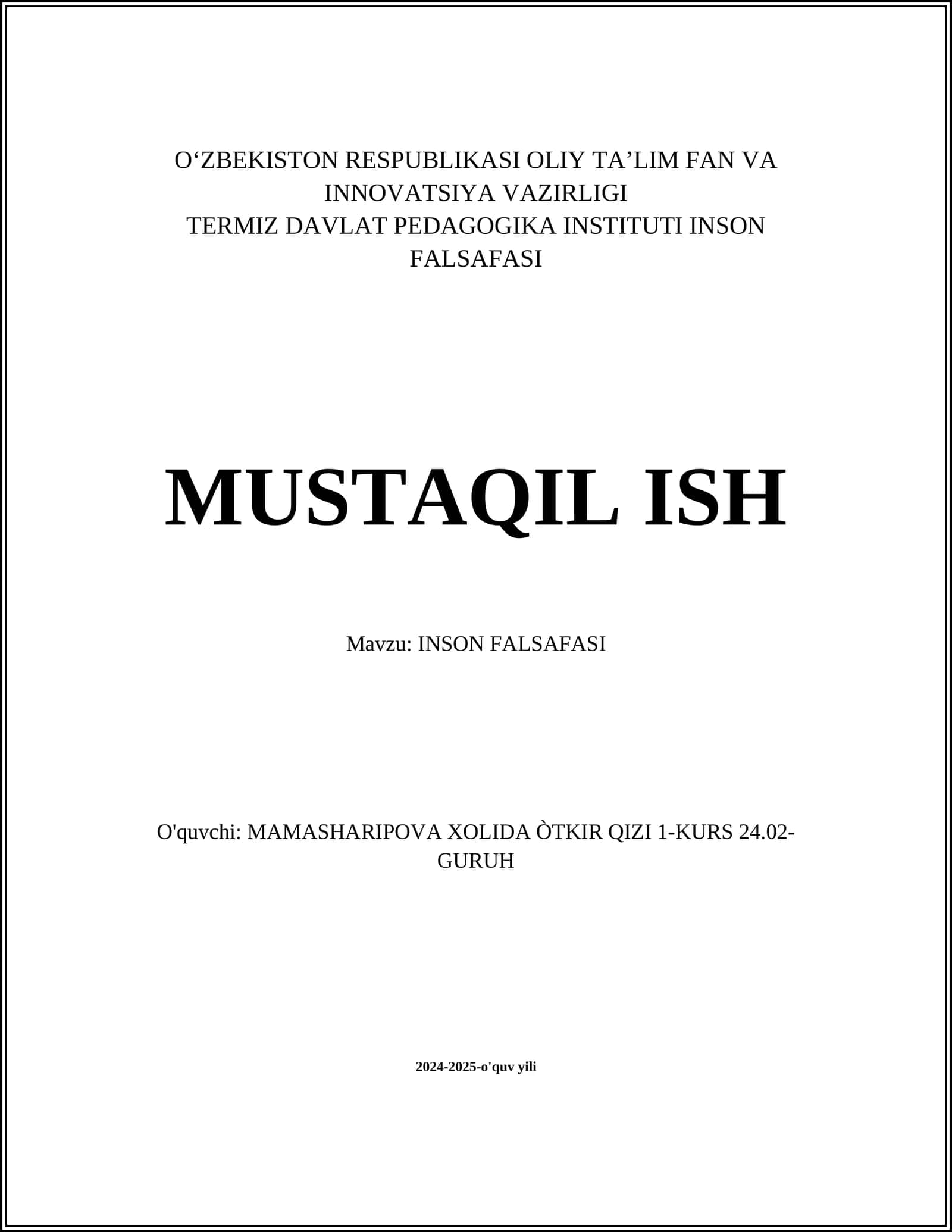 INSON FALSAFASI