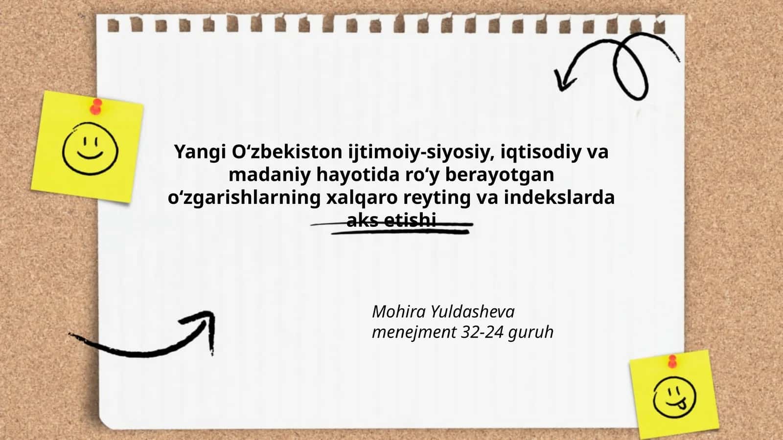 Yangi O‘zbekiston ijtimoiy-siyosiy, iqtisodiy va madaniy hayotida roʻy berayotgan oʻzgarishlarning xalqaro reyting va indekslarda aks etishi