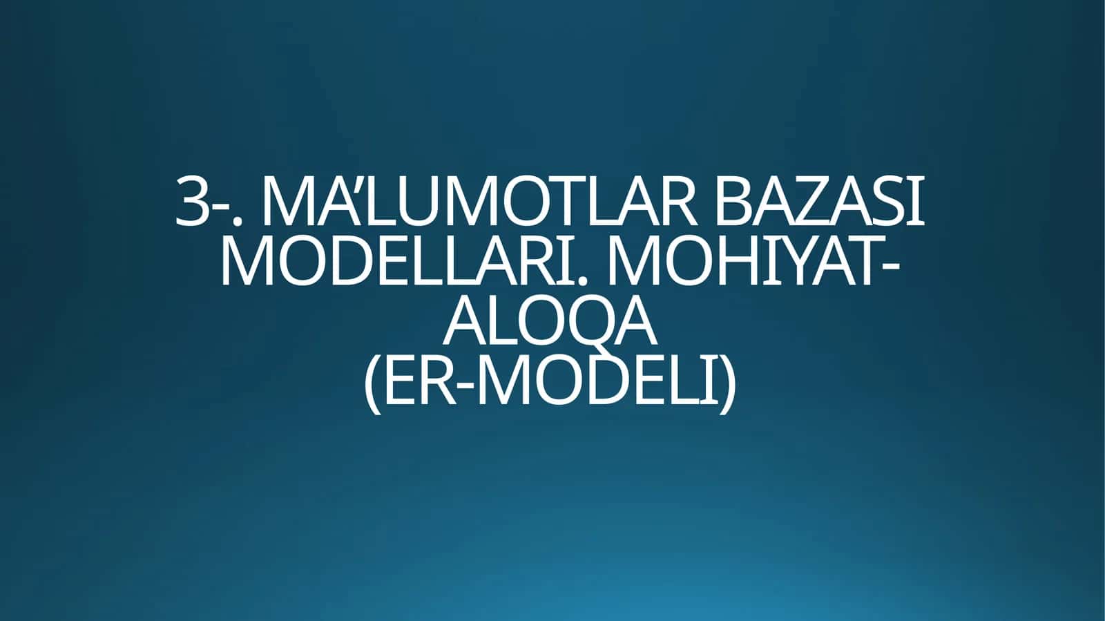 Infologik model