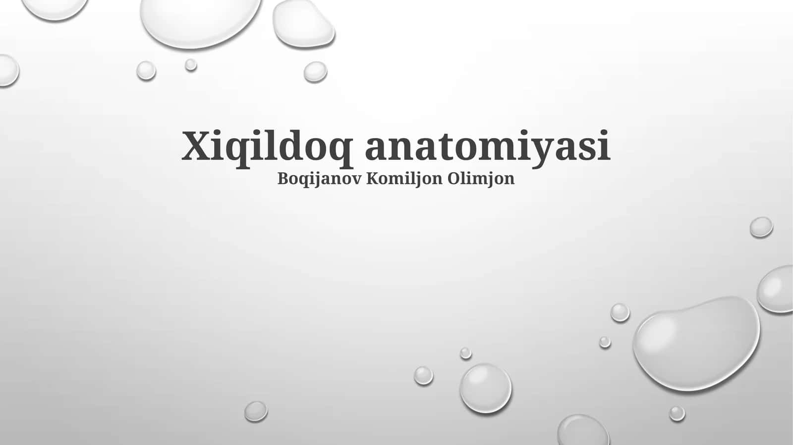 Xiqildoq anatomiyasi