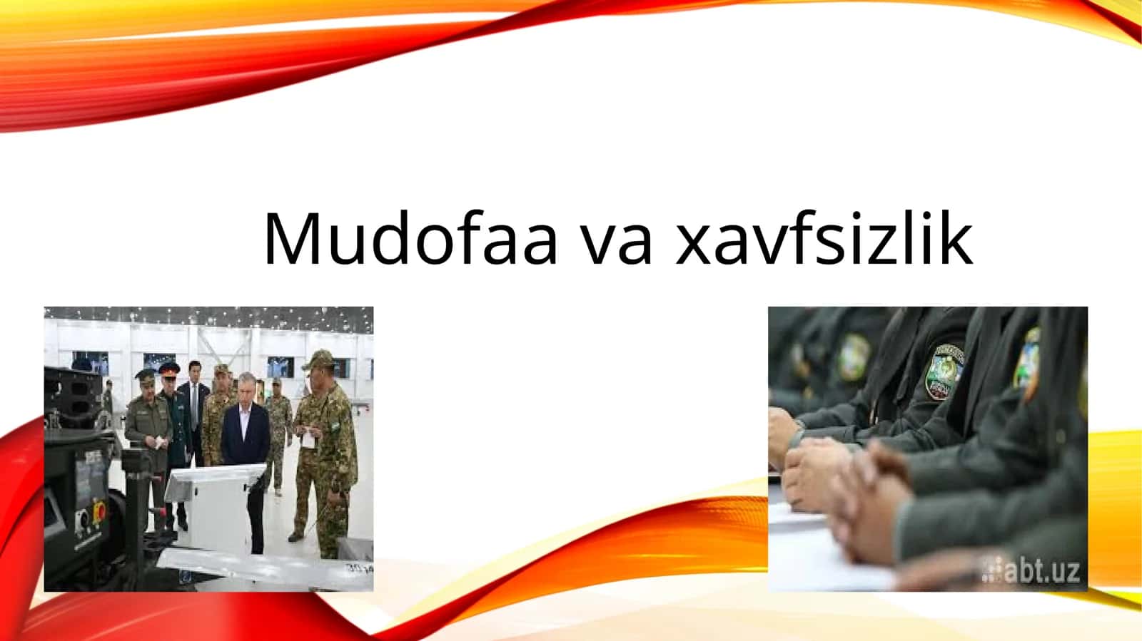 Mudofaa va xavfsizlik