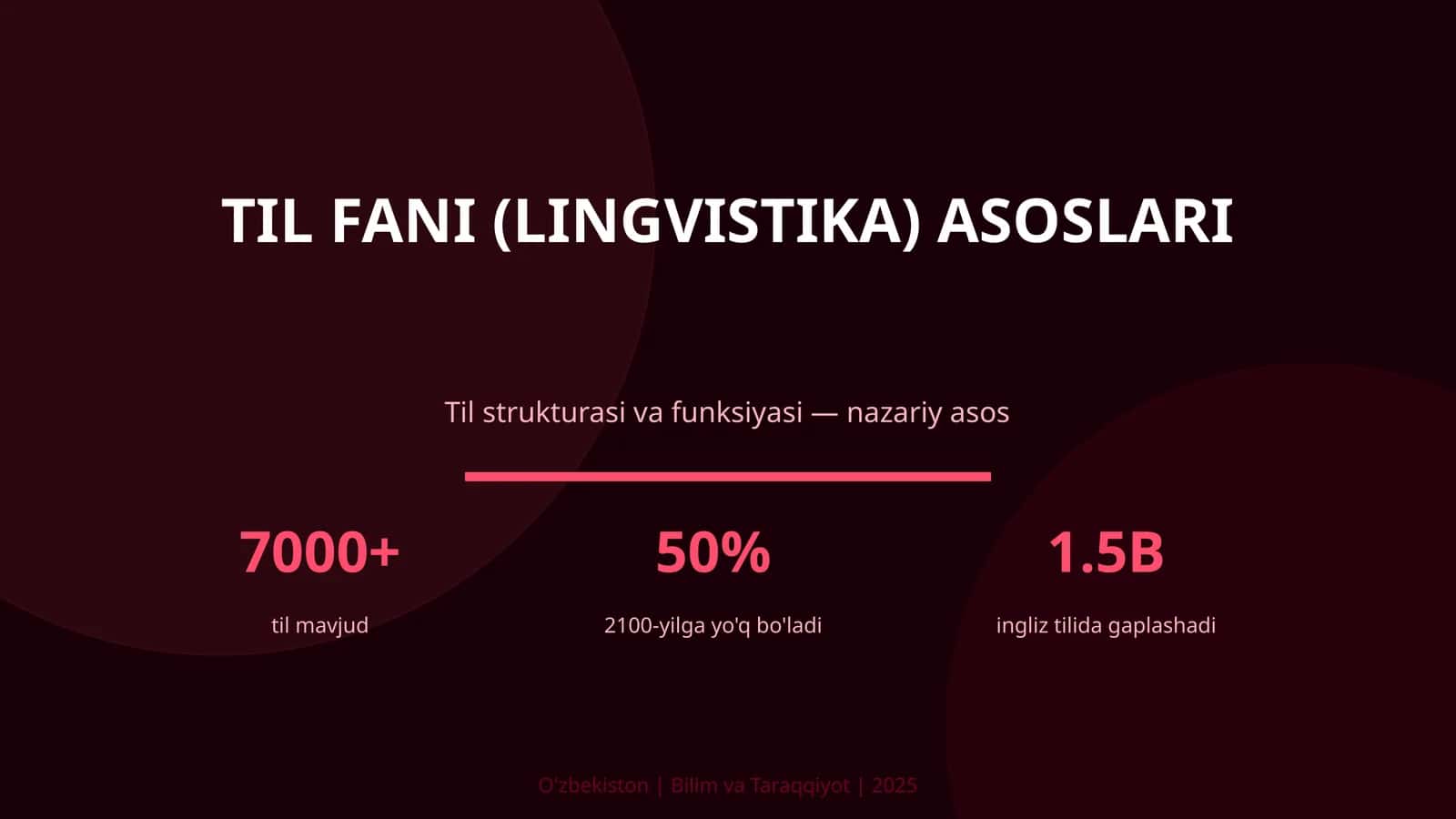 Til fani (lingvistika) asoslari