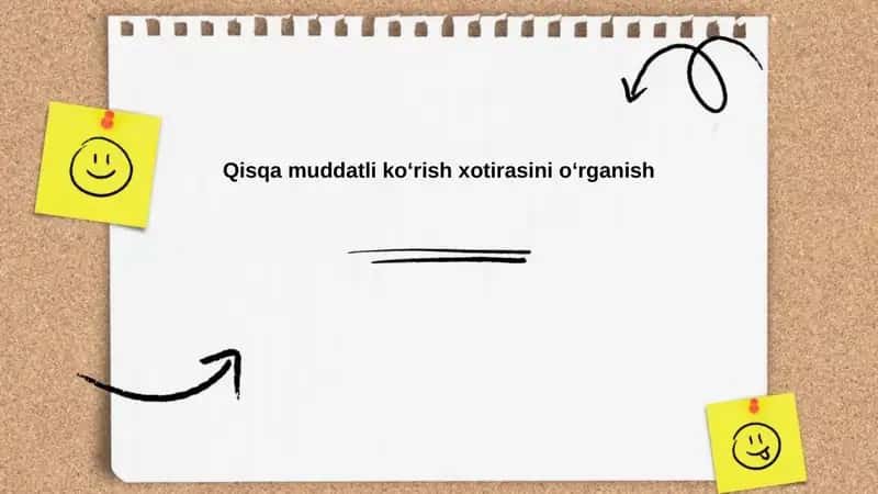 Qisqa muddatli koʻrish xotirasini oʻrganish