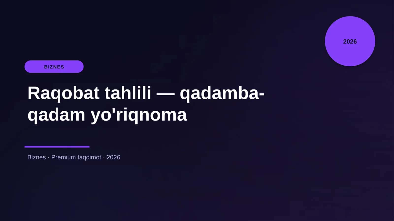 Raqobat tahlili