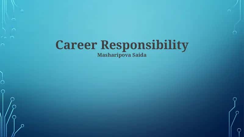 Career Responsibility