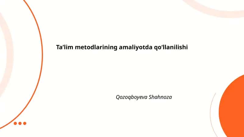 Interfaol oʻqitish metodlari