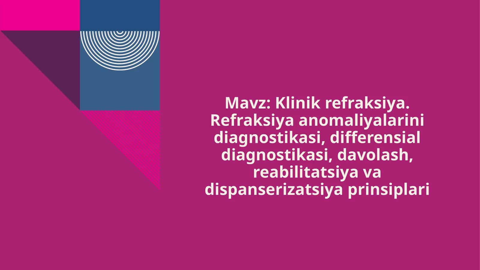 Klinik refraksiya