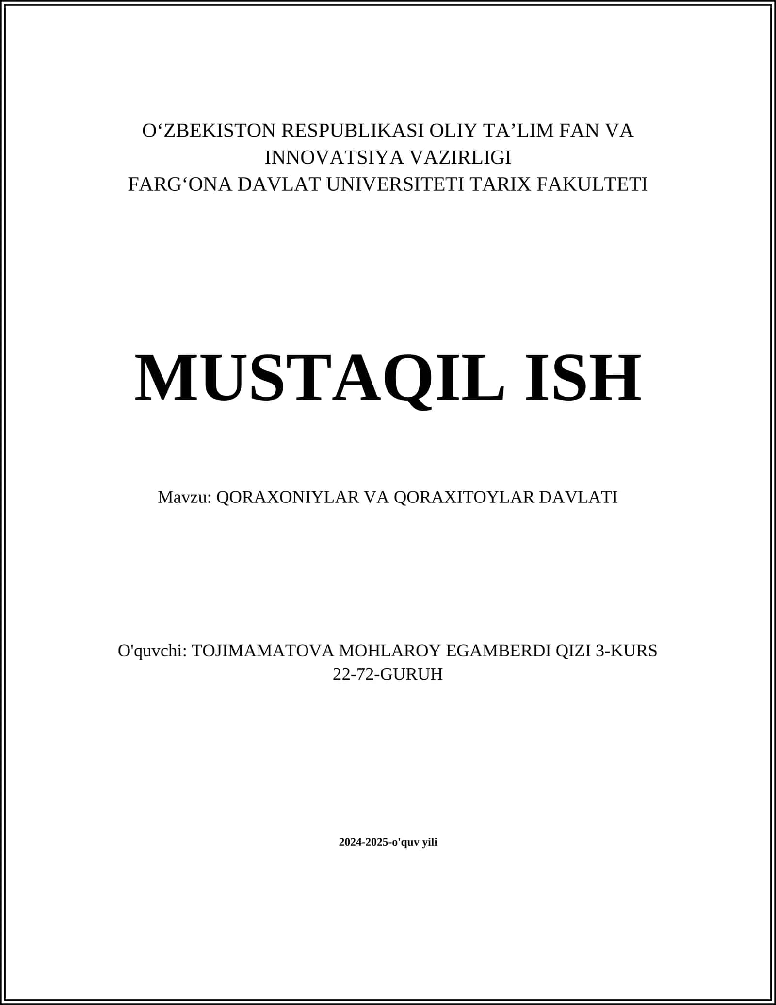 Qoraxoniylar va Qoraxitoylar Davlati