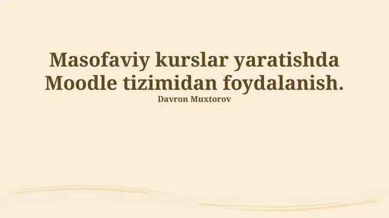 Moodle tizimi