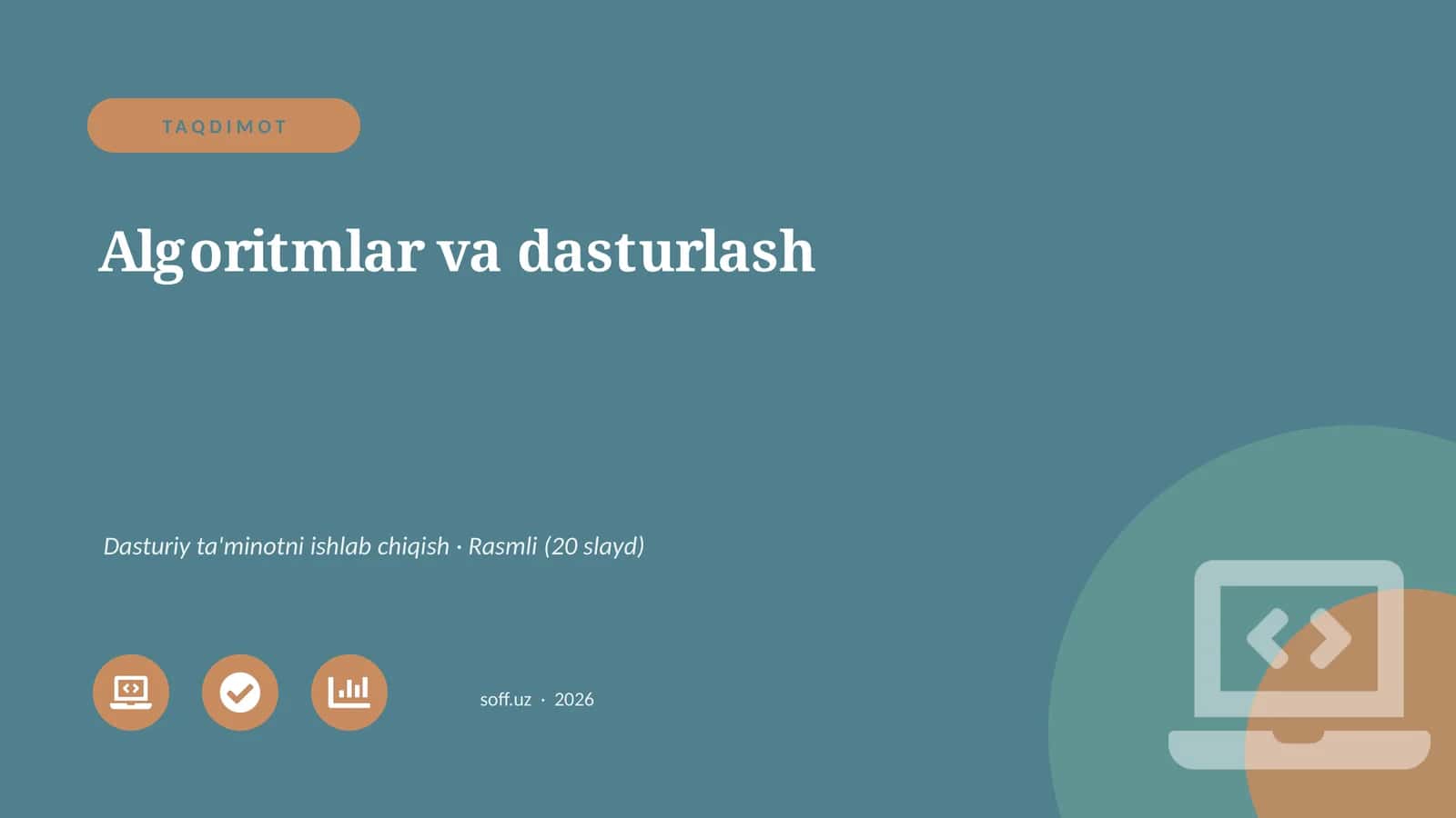 Algoritmlar va dasturlash