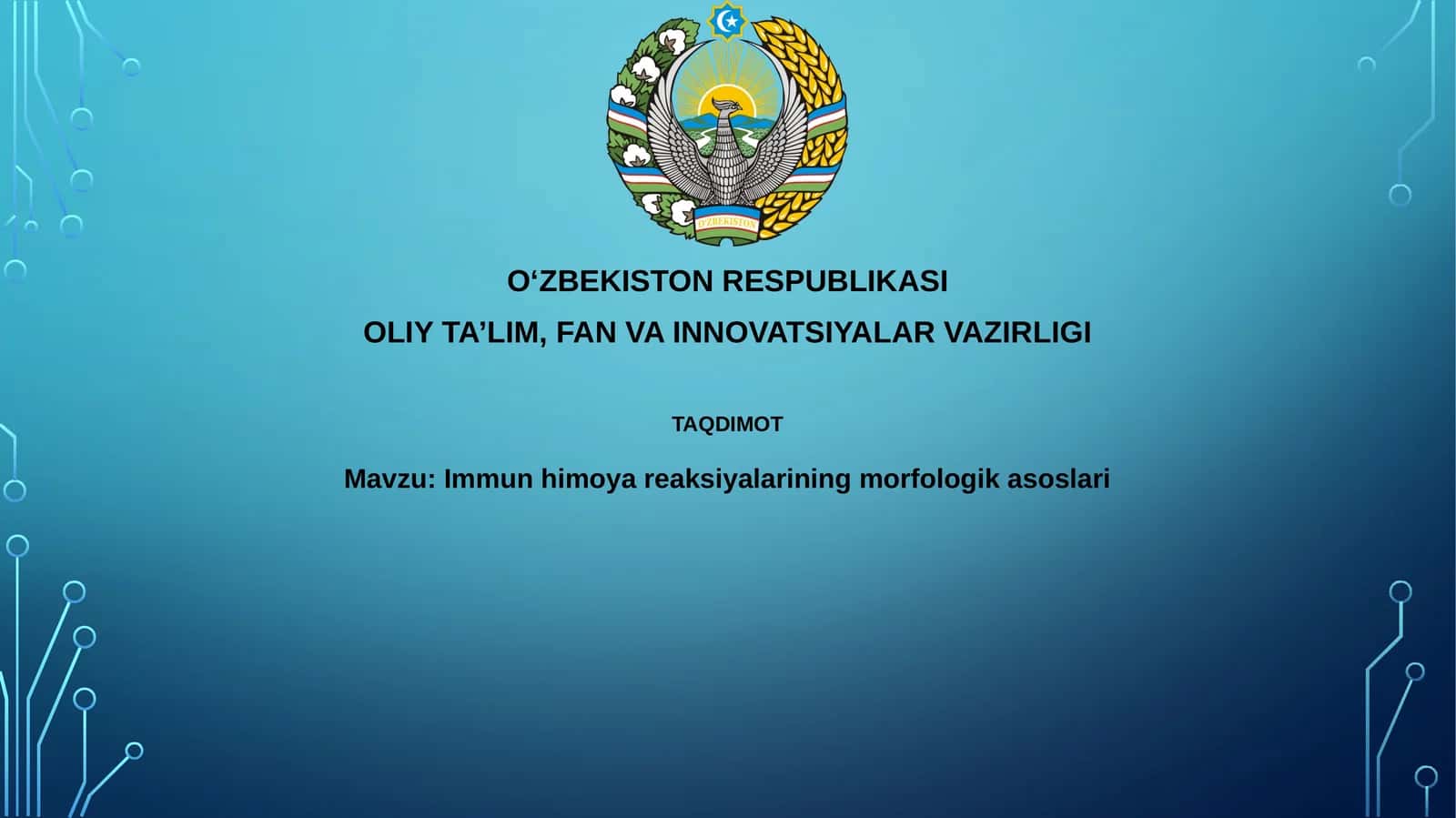 Immun himoya reaksiyalarining morfologik asoslari