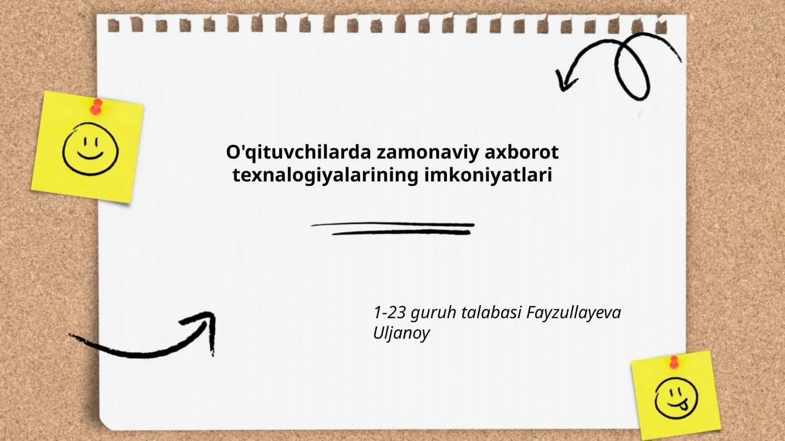 O'qituvchilarda zamonaviy axborot texnalogiyalarining imkoniyatlari