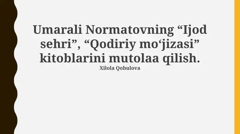 "Ijod sehri", "Qodiriy mo‘jizasi" kitoblari