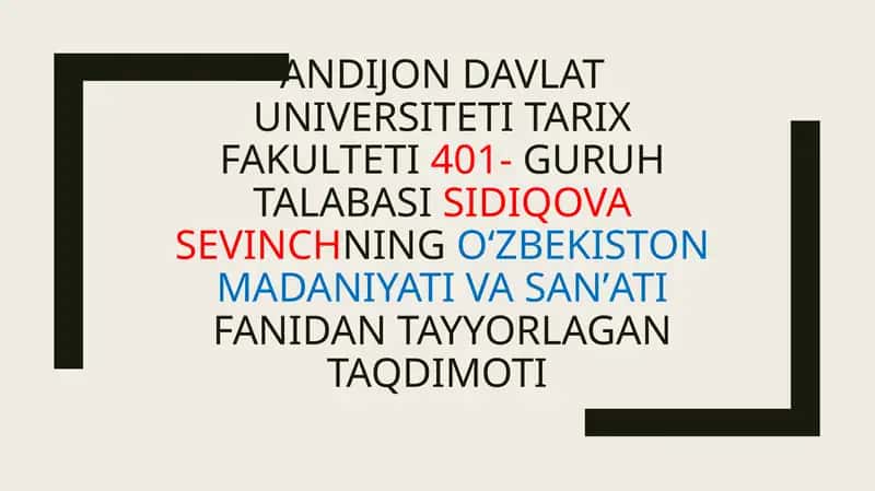 Mustaqillik Yillarida Kashtachilik San’ati Tarixi