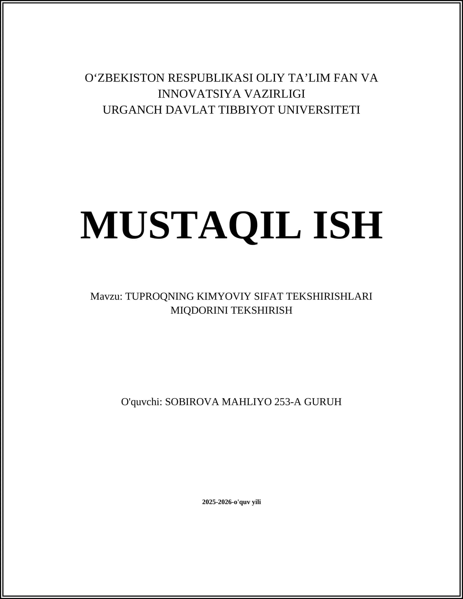 Tuproq pH tahlil usullari