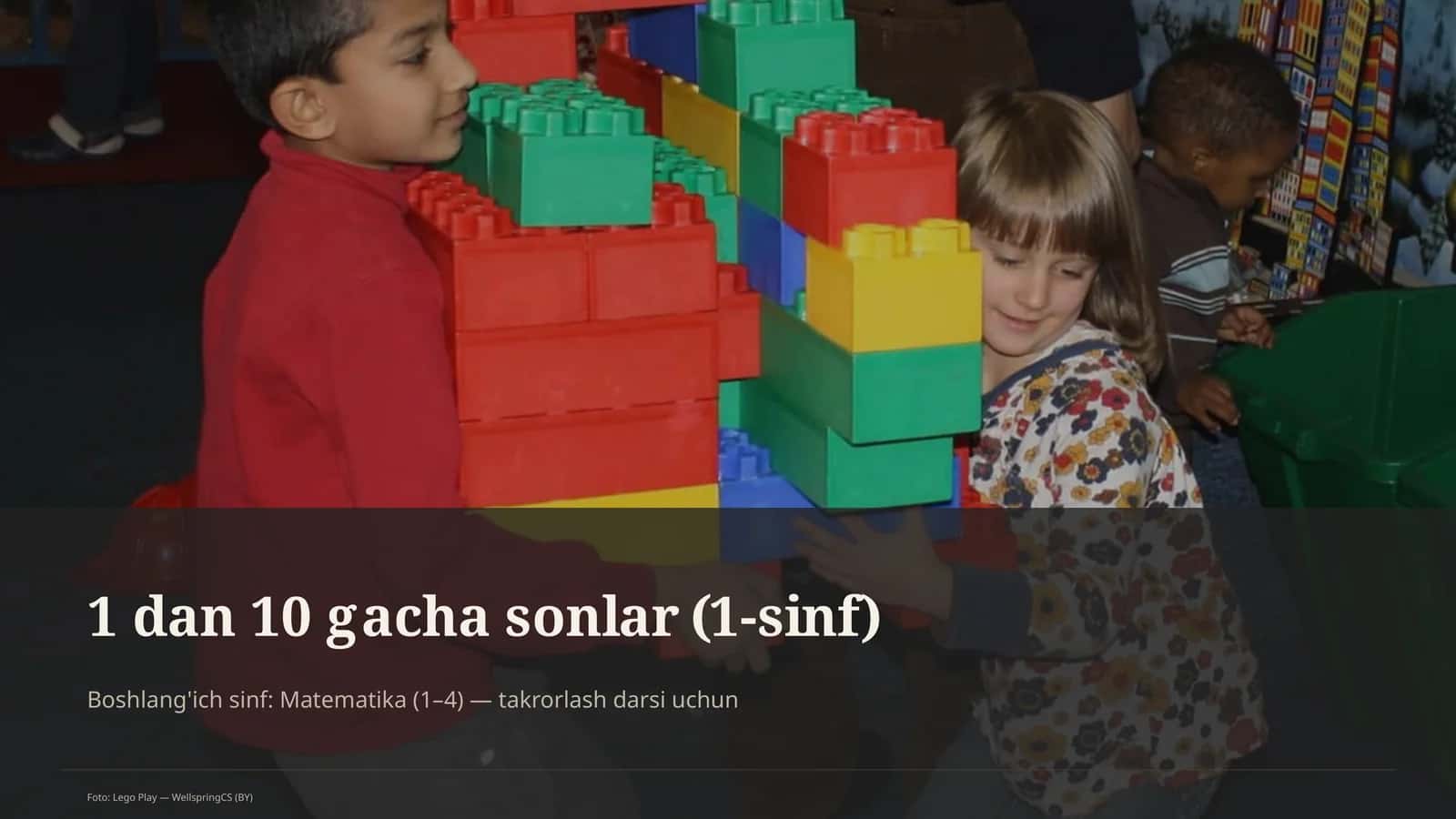 1 dan 10 gacha sonlar (1-sinf) Boshlang'ich sinf: Matematika