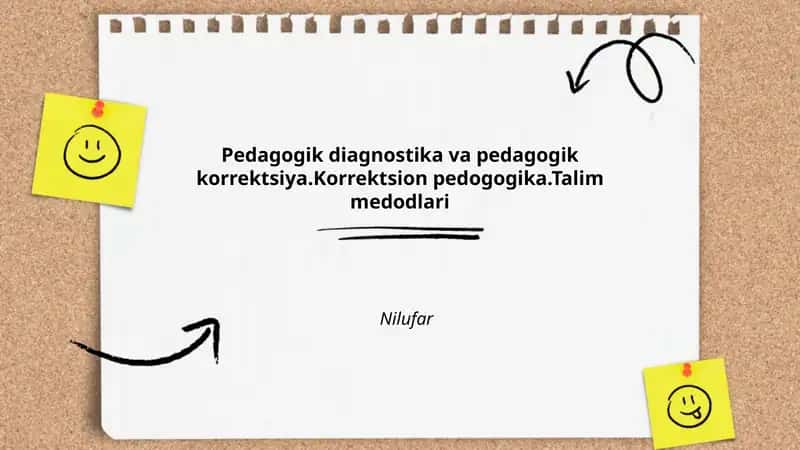 Pedagogik diagnostika va pedagogik korrektsiya