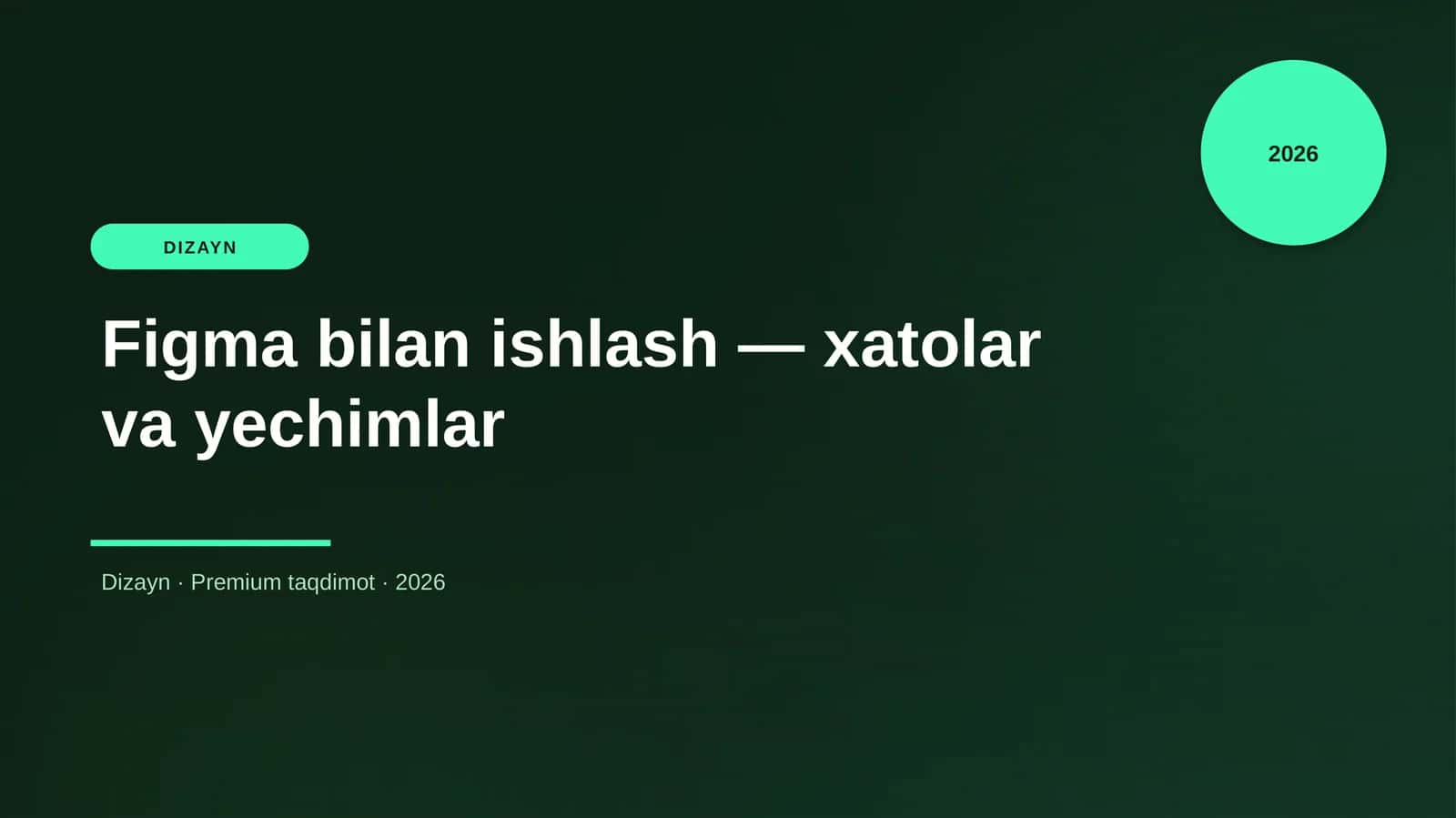 Figma bilan ishlash — xatolar va yechimlar