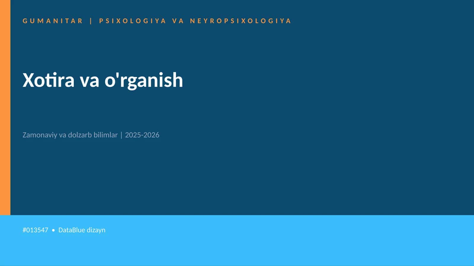 Xotira va o'rganish