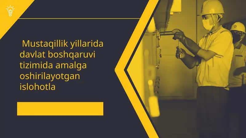 Davlat boshqaruvi tizimida amalga oshirilayotgan islohotlar