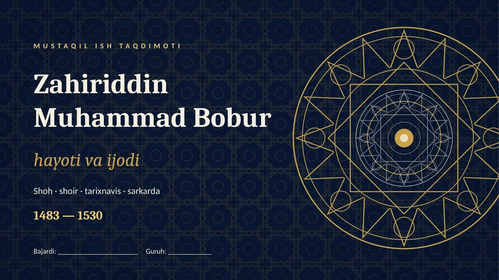 MUSTAQIL ISH TAQDIMOTI