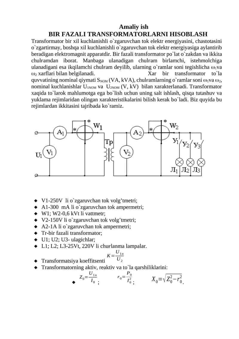 Transformatorlar