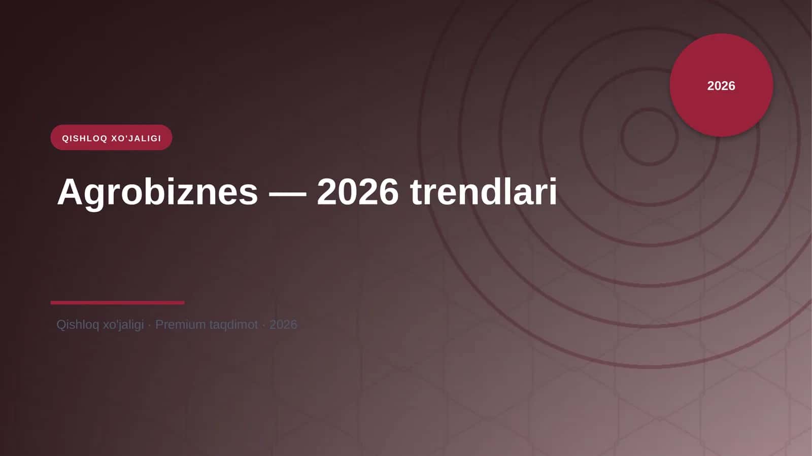 Agrobiznes — 2026 trendlari