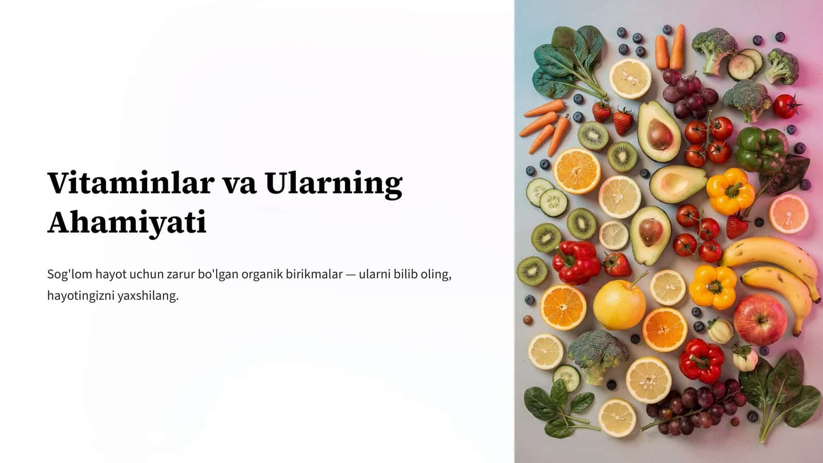 Vitaminlar va Ularning Ahamiyati